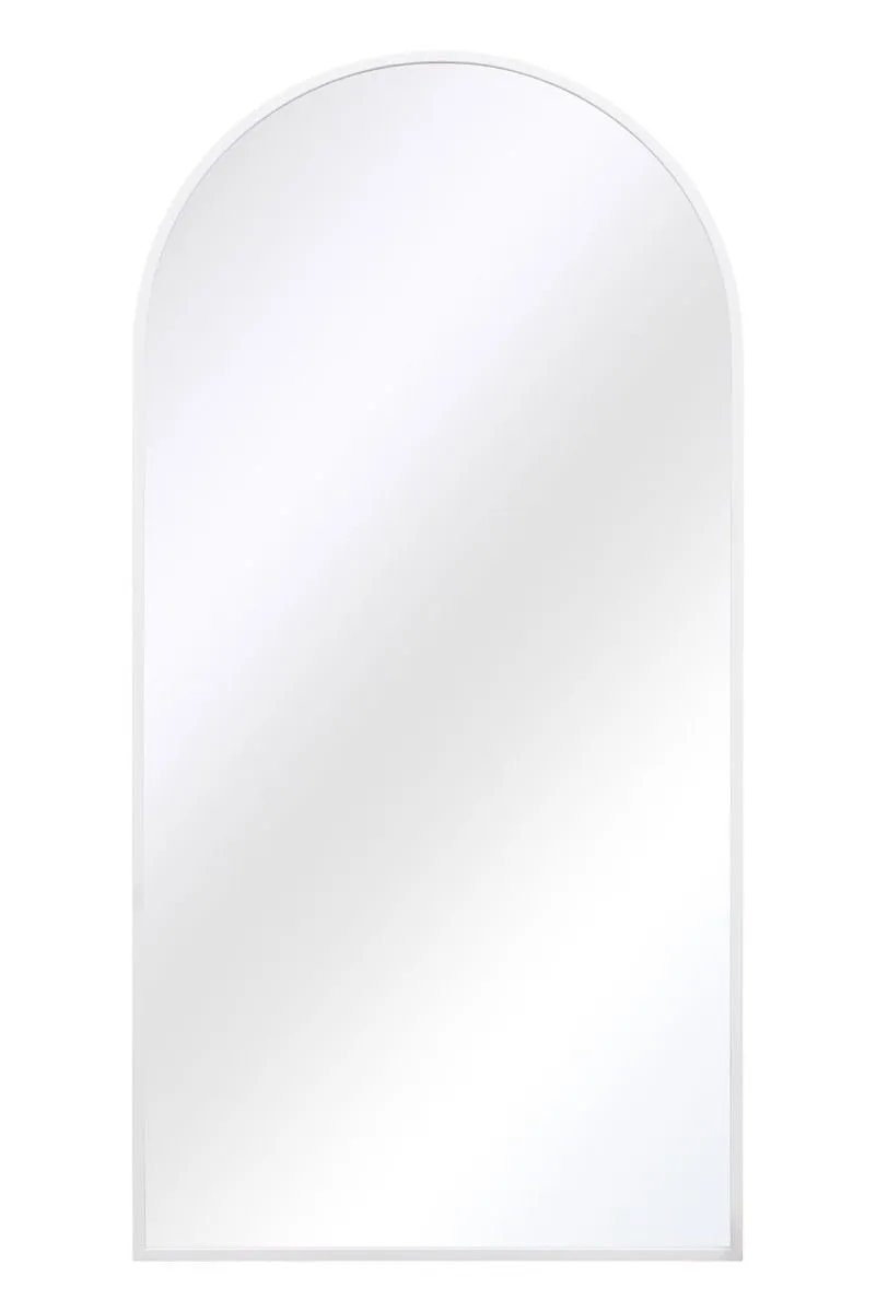 MirrorOutlet White Framed Arched Leaner/Wall Mirror 79" X 39" (200CM X 100CM) 5