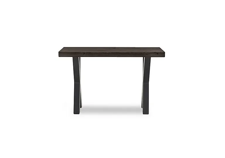 Terra Straight Edge Console Table with X Shaped Legs - Smoked - Living Room Furniture