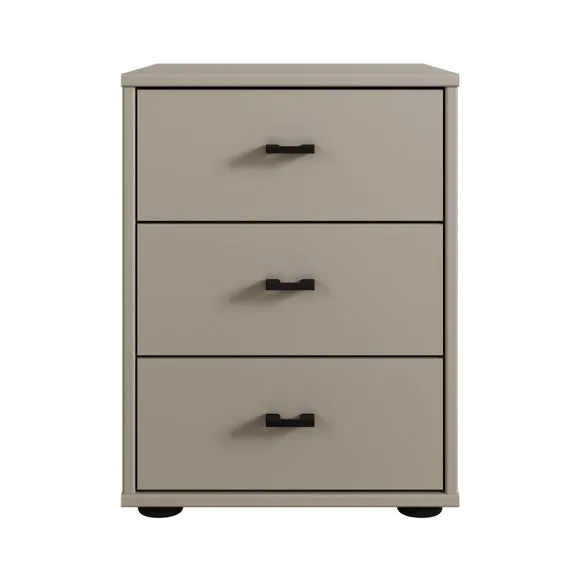 Wiemann Kahla Matt 3 Drawer Bedside Table 2