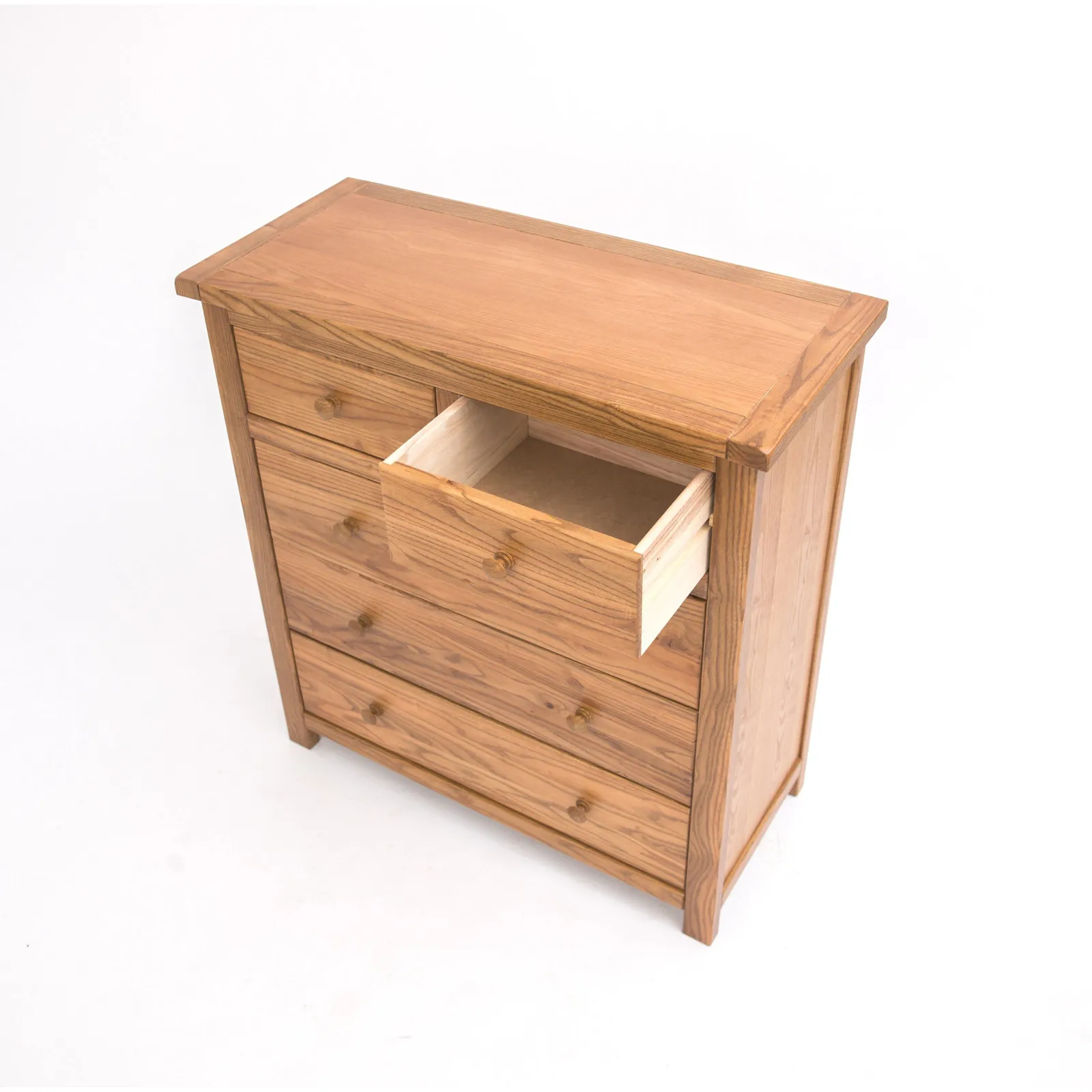 Cabinet Bits Trivento 5 Drawer Chest of Drawers Wood Knob in Natural 4