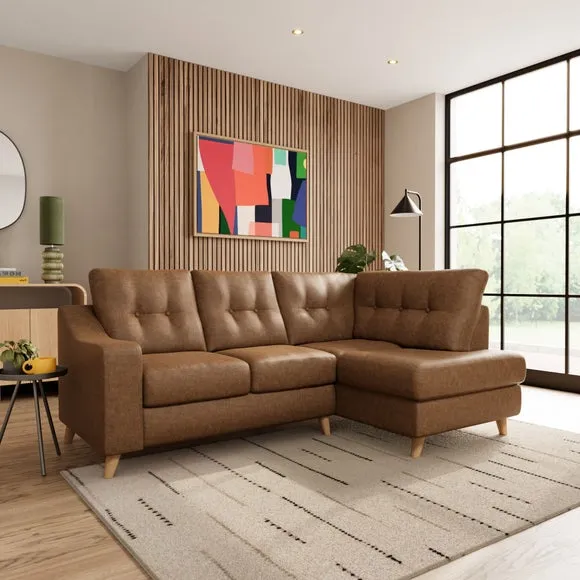 Baxter II Arizona Faux Leather Corner Chaise Sofa