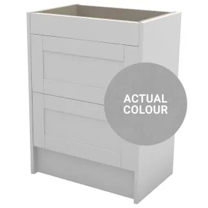 Duarti By Calypso Highwood 600mm Slimline 2 Drawer Floor Standing Vanity Unit - Fossil Grey