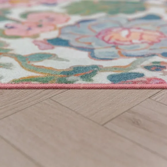 Amberley Floral Washable Rug 4