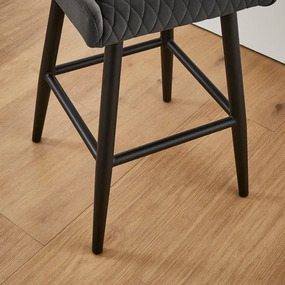Montreal Counter Height Bar Stool, Velvet 4