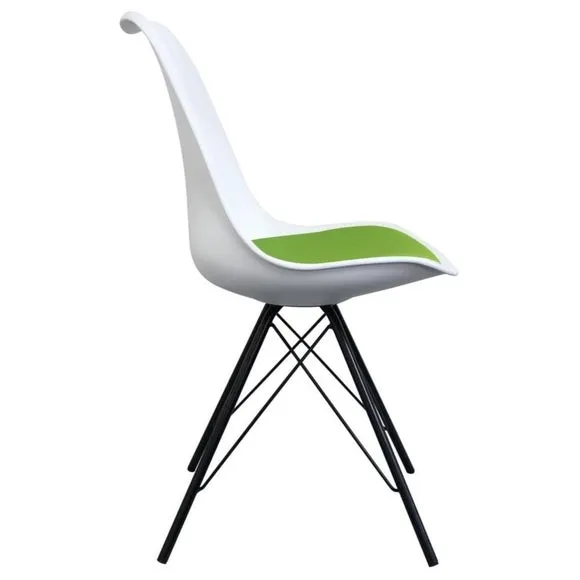 Fusion Living Soho White Plastic Dining Chair 4