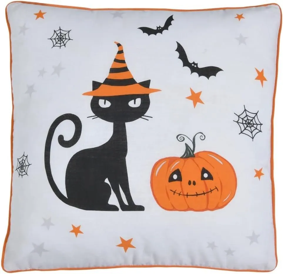 Smart Living Halloween Pumpkins & Celestial Stars Decorative 18" x 18" Filled Cushions 3