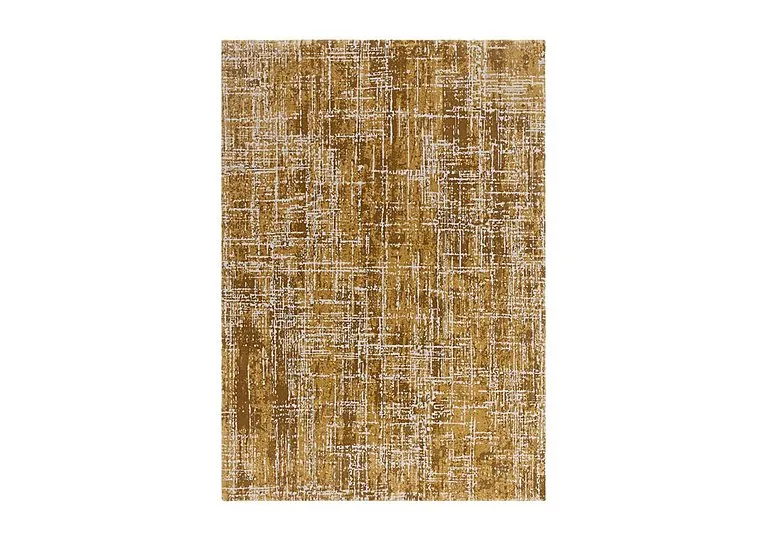 Kuza Abstract Rug - 120cm-x-170cm - Gold