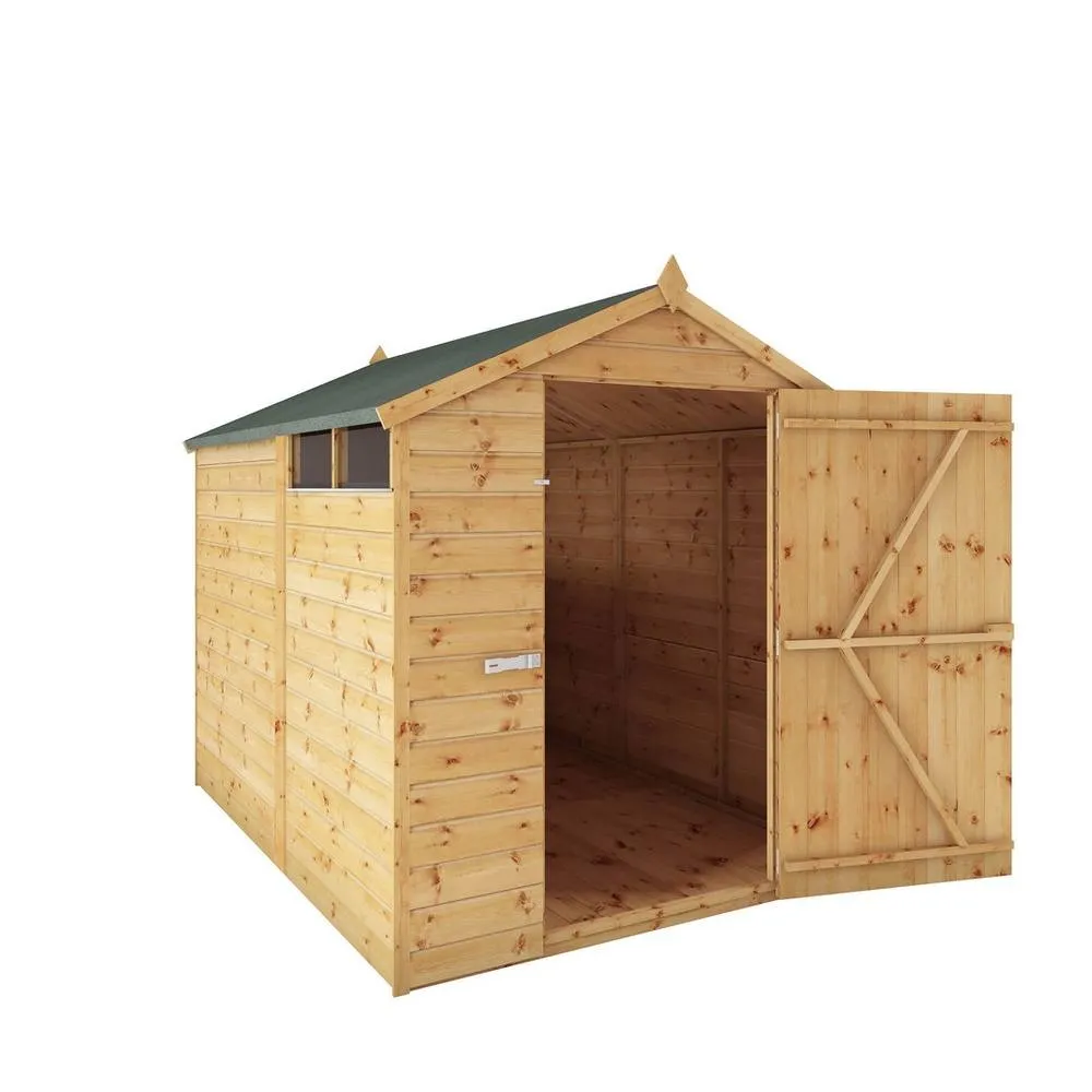 Mercia 8 x 6 Feet Shiplap Security Apex Shed - L240.8 x W189.2 x H198.9 cm in Brown 2