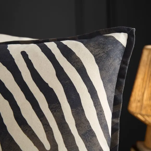 Zebra Print Cotton Square Cushion Cover 2