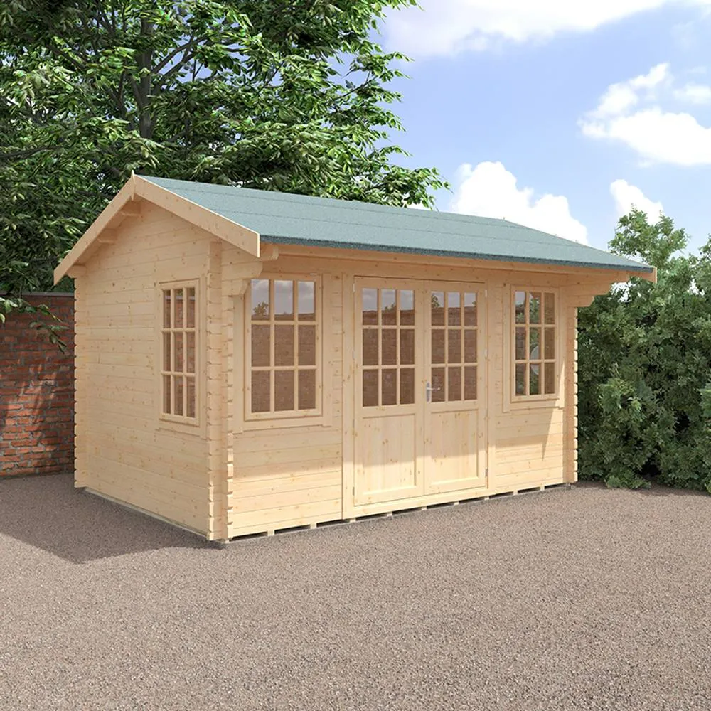 Buttercup Farm 14x10 The Dalton 44mm Cabin - L415 x W295 x H282.9 cm in Natural 2