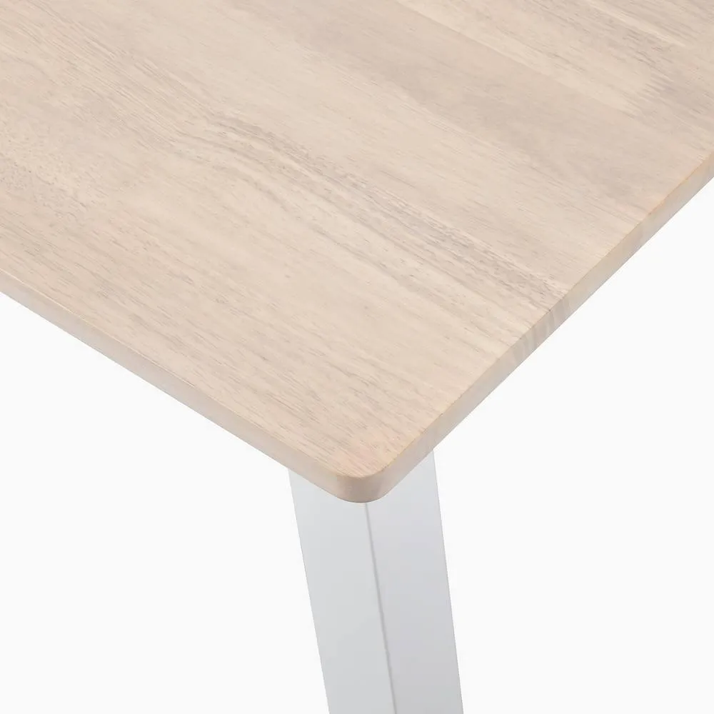 FurnitureboxUK Tobermory Rectangular Whitewash & White Wood 6 Seater Dining Table 6