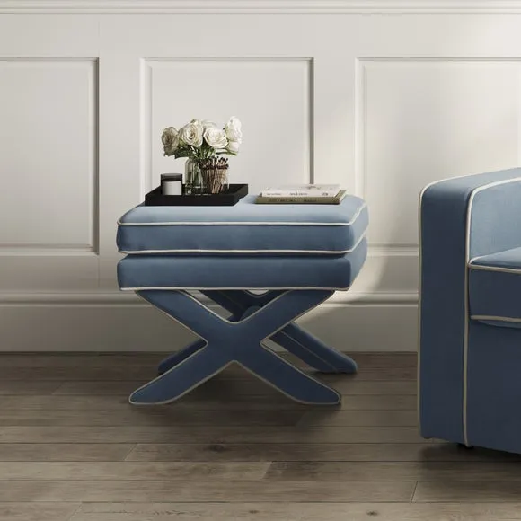 Rhode Velvet Footstool