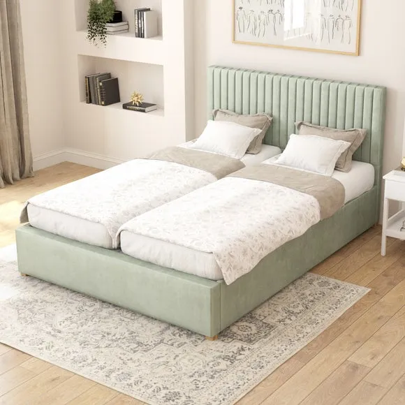 Grant Plush Velvet Adjustable Bed