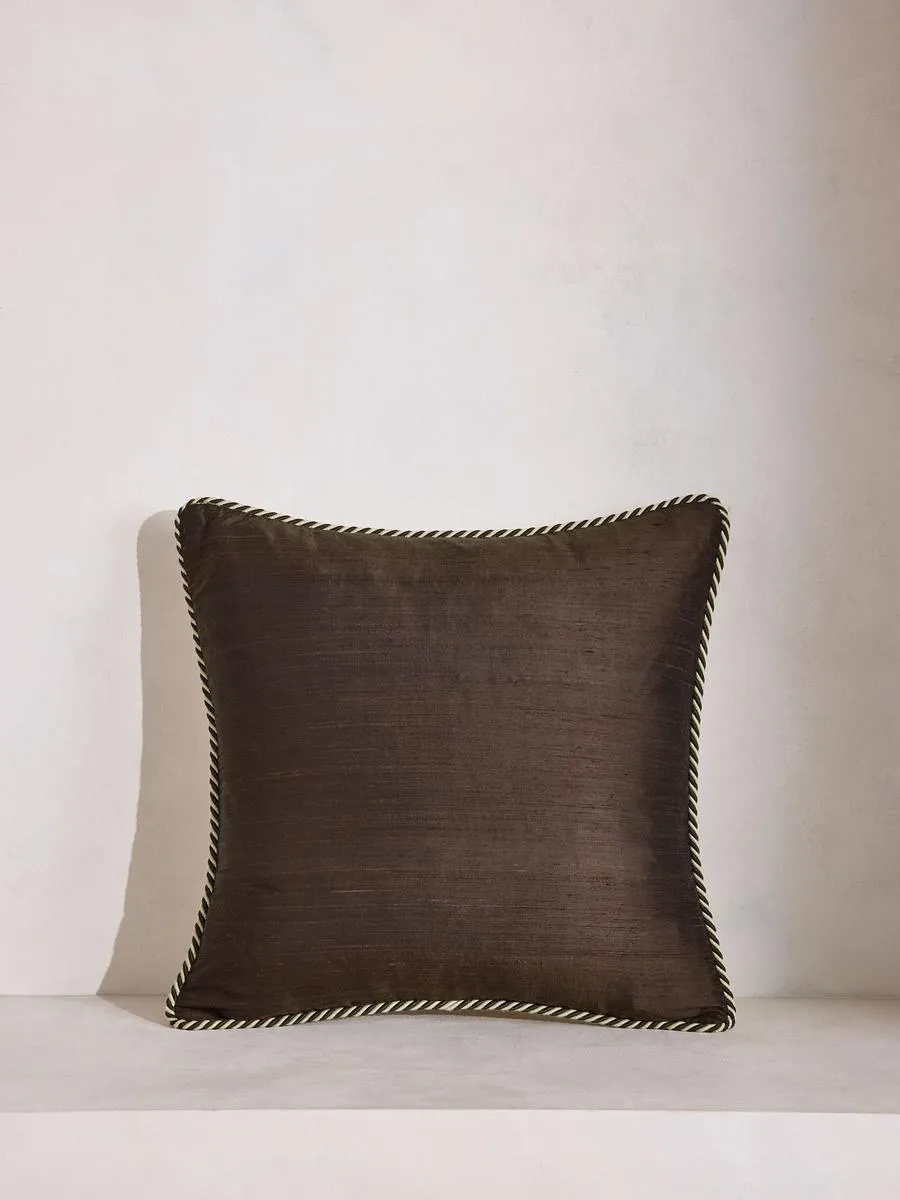 Florence Square Cushion, Chocolate
