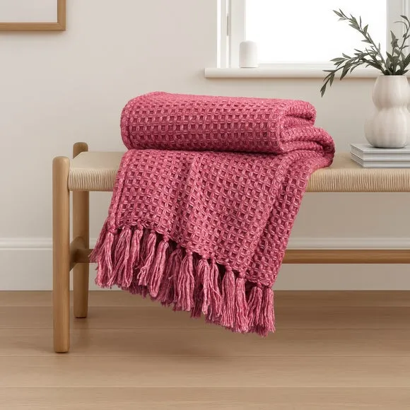 Chunky Waffle Throw Blanket 1