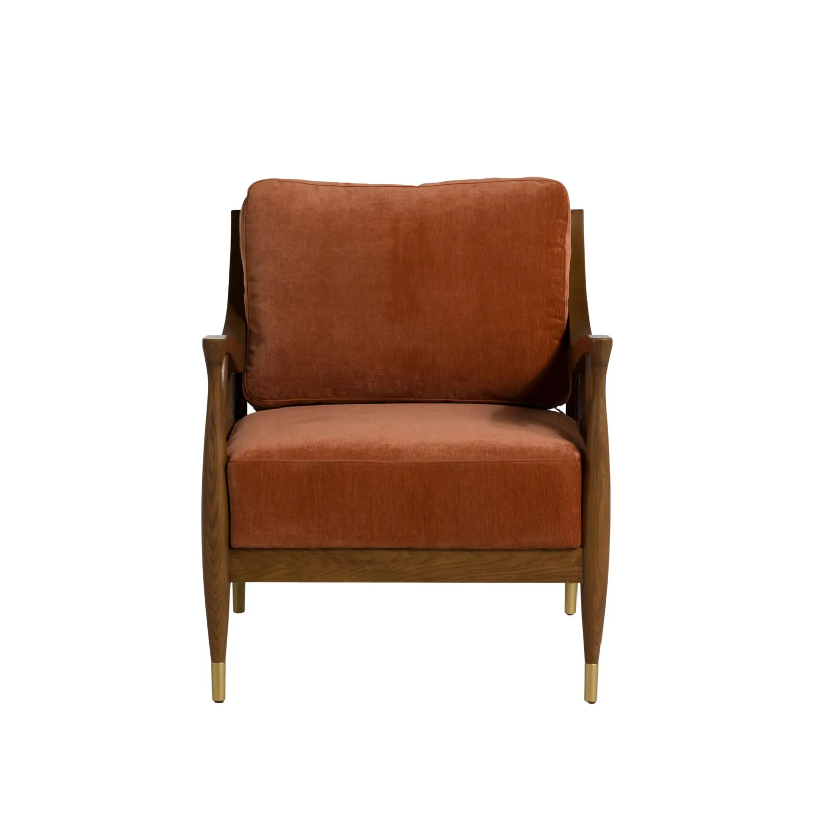 Ambrosio Accent Armchair, Orange Fabric | Barker & Stonehouse 3