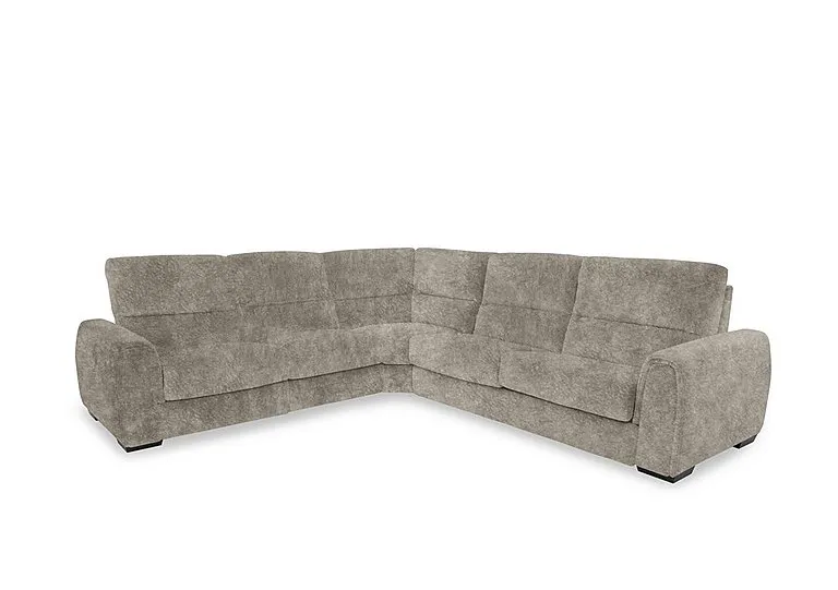 Flex Fabric Large Right Hand Facing Corner Sofa Bed with Power Recliner and Storage Arms - Mink