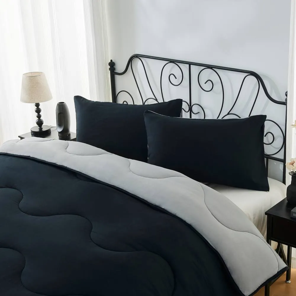 GAVENO CAVAILIA Coverless Microfiber Duvet in Black 2