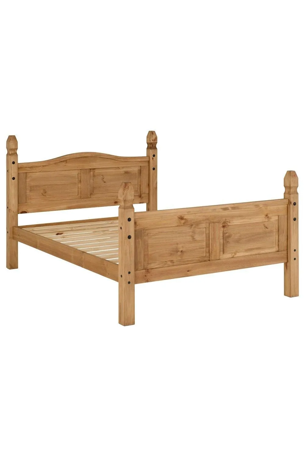 Seconique Corona 4'6" Double Bed High Foot End in Natural 2