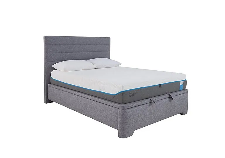 Porthos Ottoman Bedframe - King Size - Marbella Grey