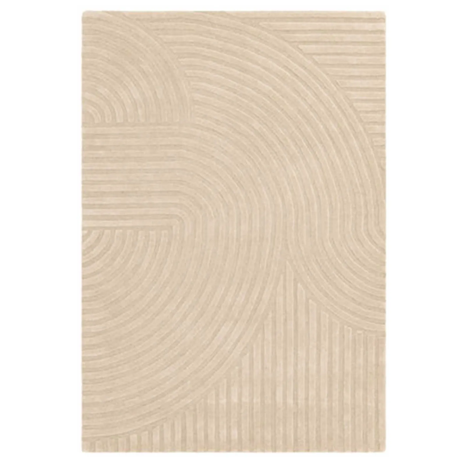 Curvone Sand 160X230Cm Rug, Square, Neutral Wool | W160cm | Barker & Stonehouse 2