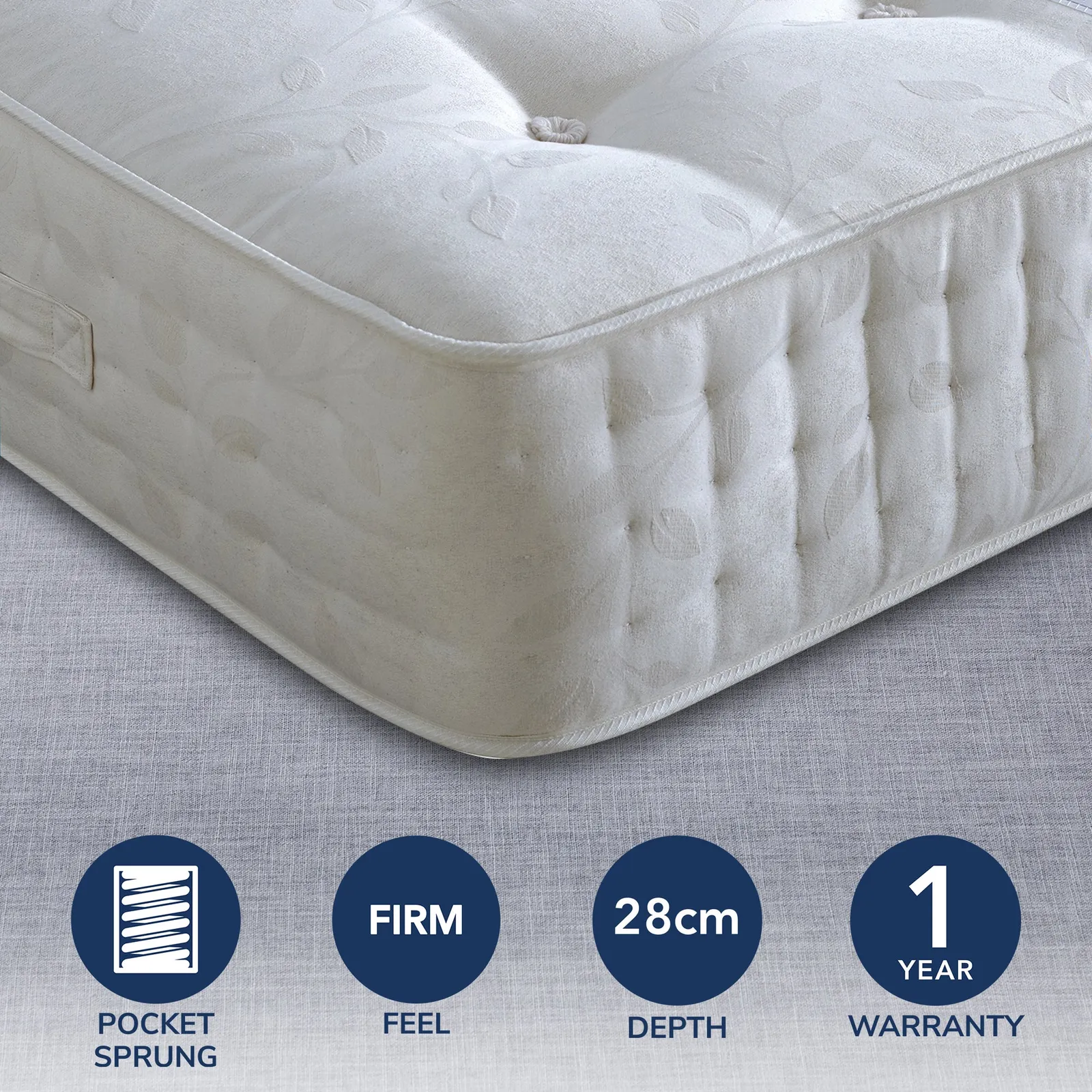 Ambassador Firm 3000 Pocket Mattress White