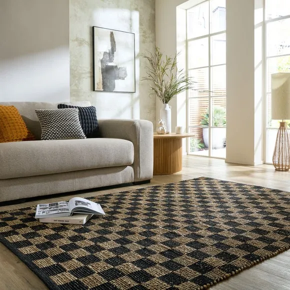 Jute Checkerboard Rug