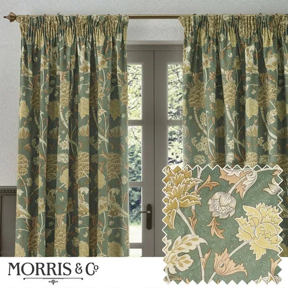 Morris & Co. Cray Chenille Pencil Pleat Curtains 5