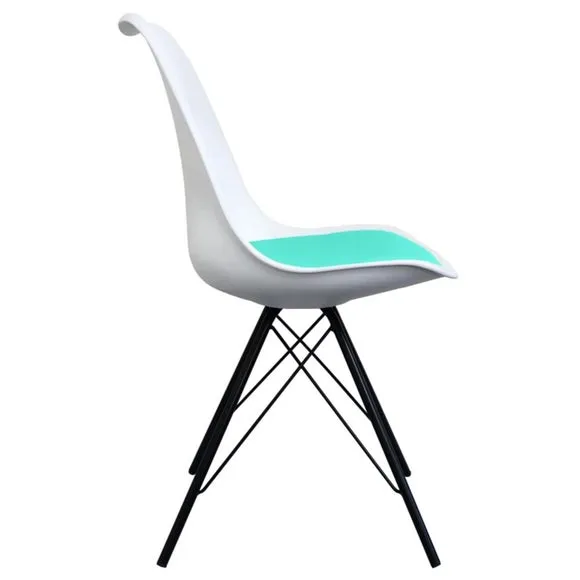 Fusion Living Soho White Plastic Dining Chair 4
