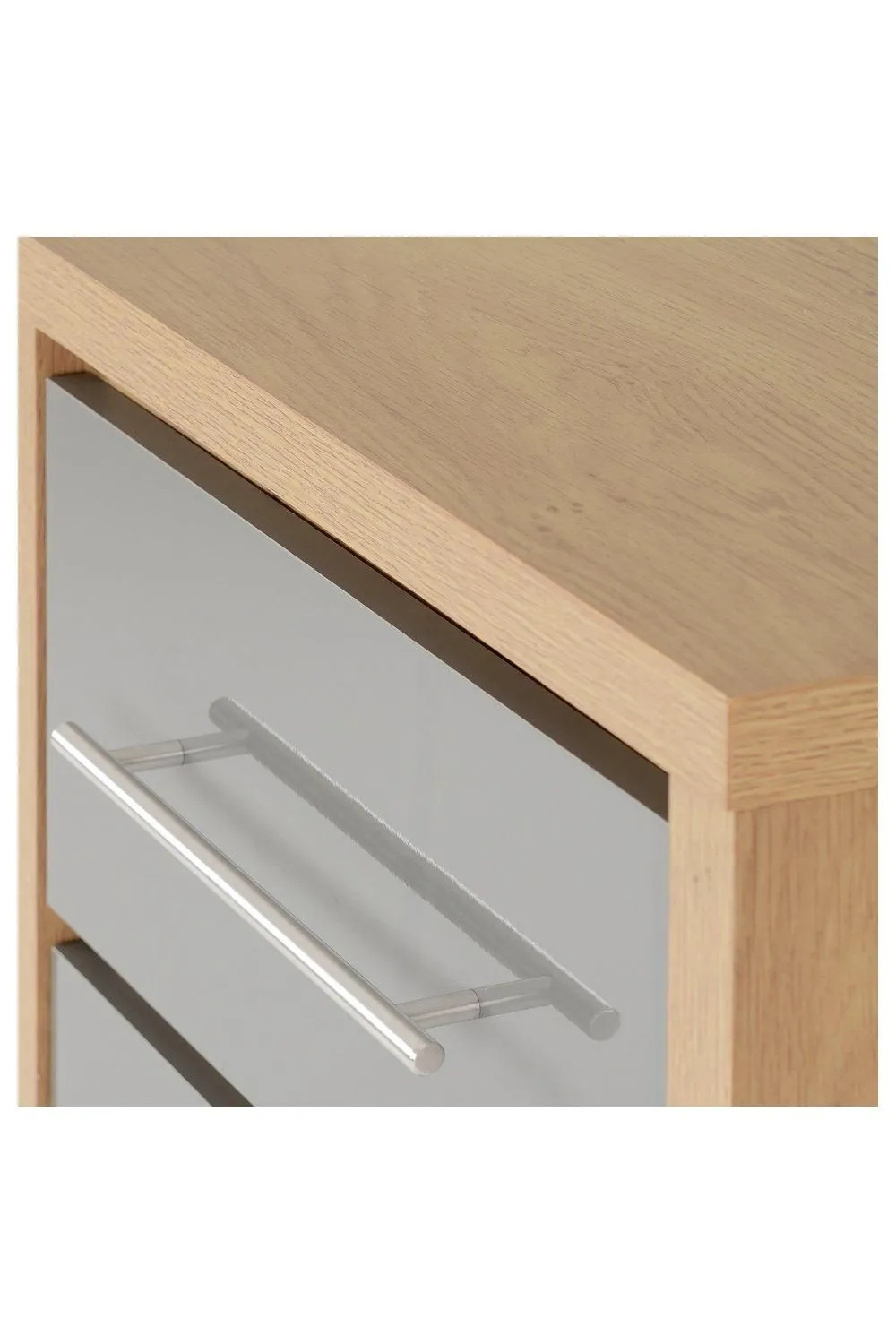 Seconique Seville 5 Drawer Narrow Chest in Grey 4