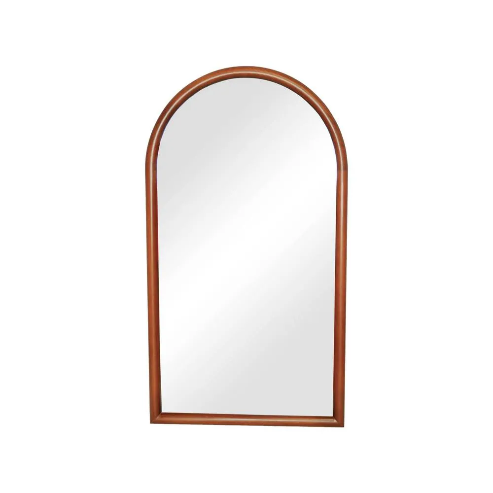 sweeek Arched wall mirror pine wood in Dark Brown 4
