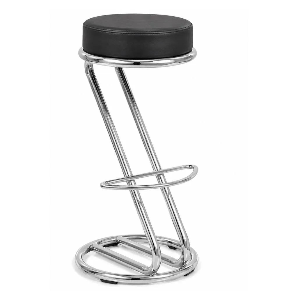 netfurniture Zazey z shaped kitchen bar stool 70cm High Black Seat