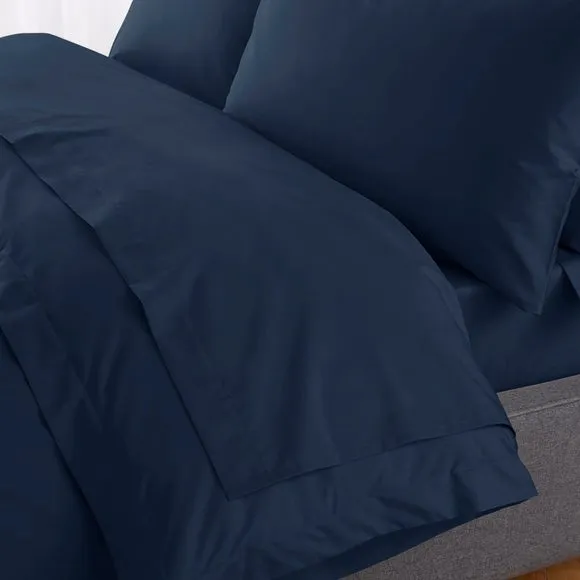 Hotel 230 Thread Count Percale 100% Cotton Flat Sheet 1