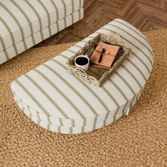 Beatrice II Folkstone Stripe Oval Snuggle Storage Footstool 4