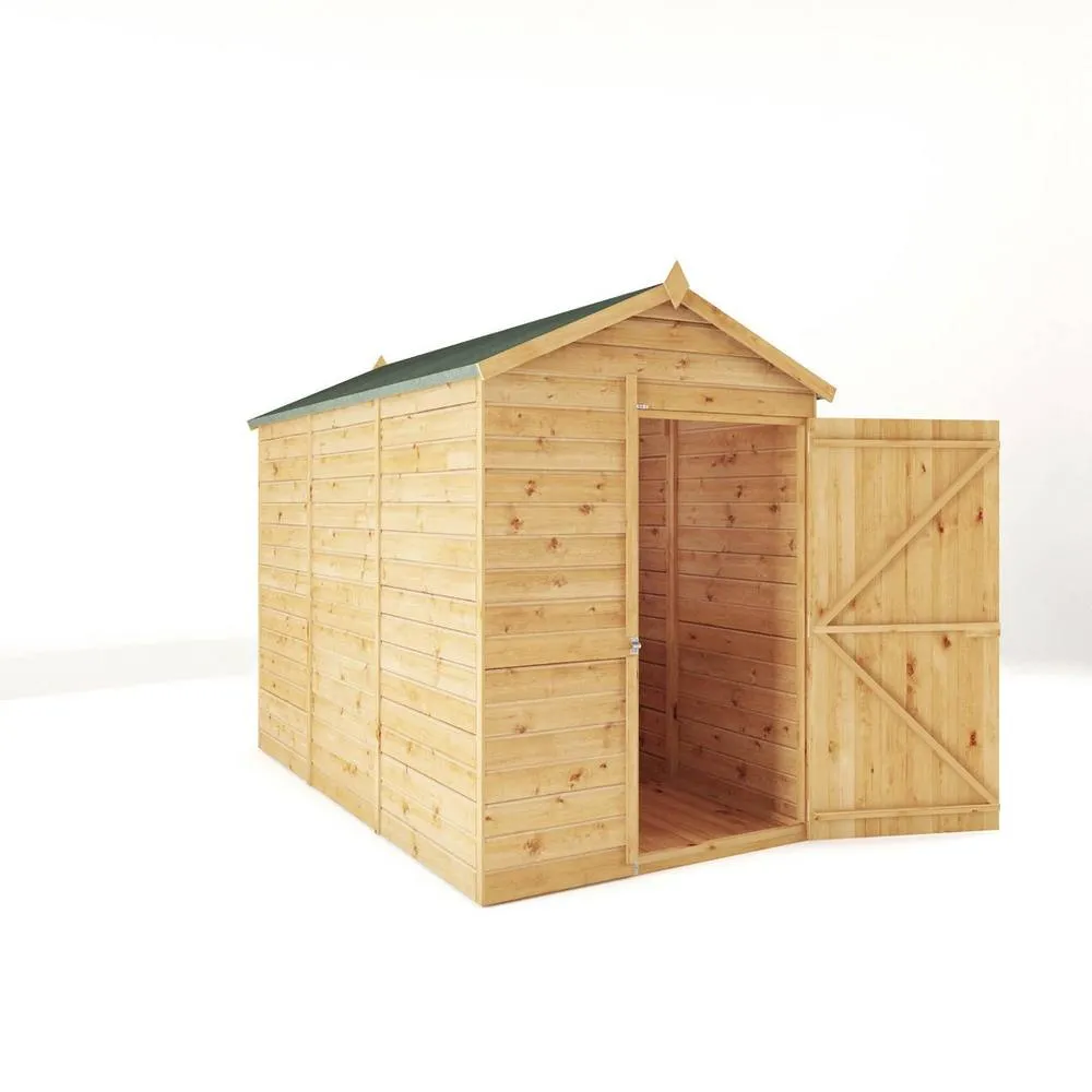 Mercia 9 x 5 Feet Modular Shiplap Apex - Windowless - L281.4xW159.3xH215.9 cm in Light Brown 2