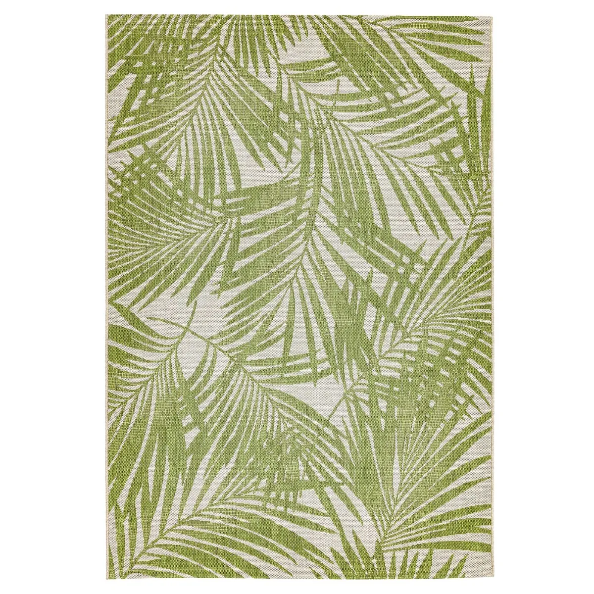 Patio Outdoor Green Palm Rug