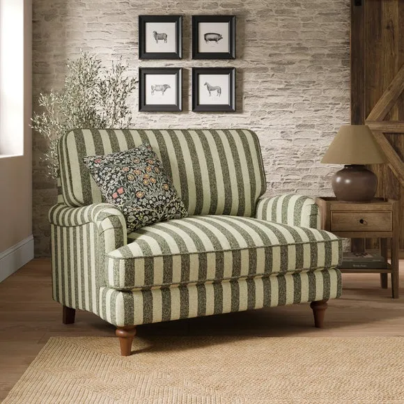 Beatrice II Striped Boucle Snuggle Chair 1