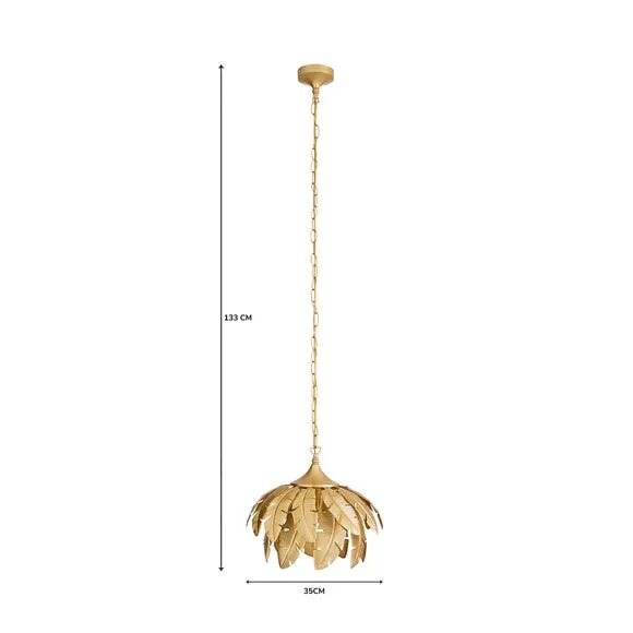 Farrah Gold Palm Leaf Pendant Light 6