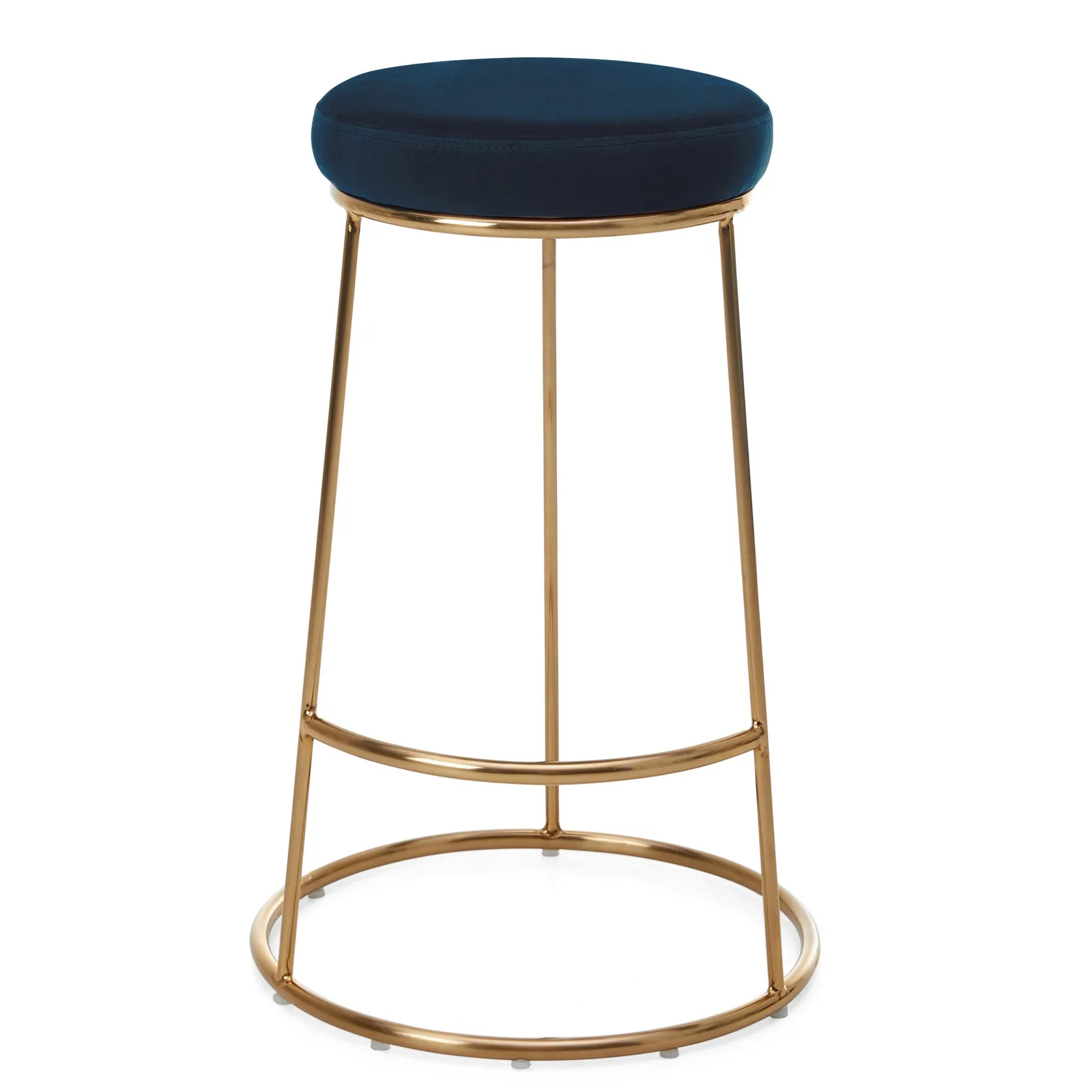 Zeta Velvet Bar Stool Midnight (Blue)