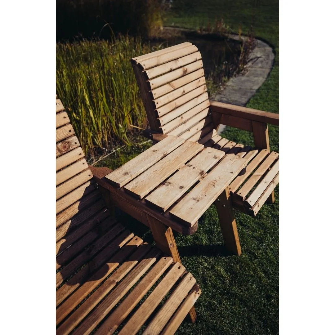 Churnet Valley Garden Furniture Ltd Valley Straight Tray - Timber - L43.5 x W46 x H4 cm - Fully Assembled in Brown 2