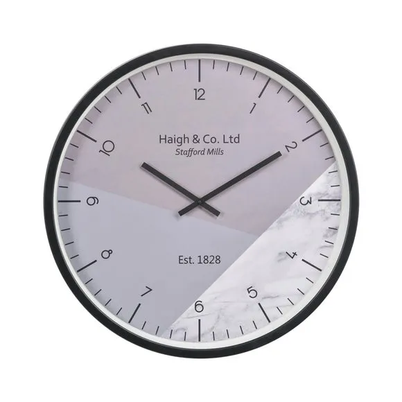 Geometric Marble Print Wall Clock 4