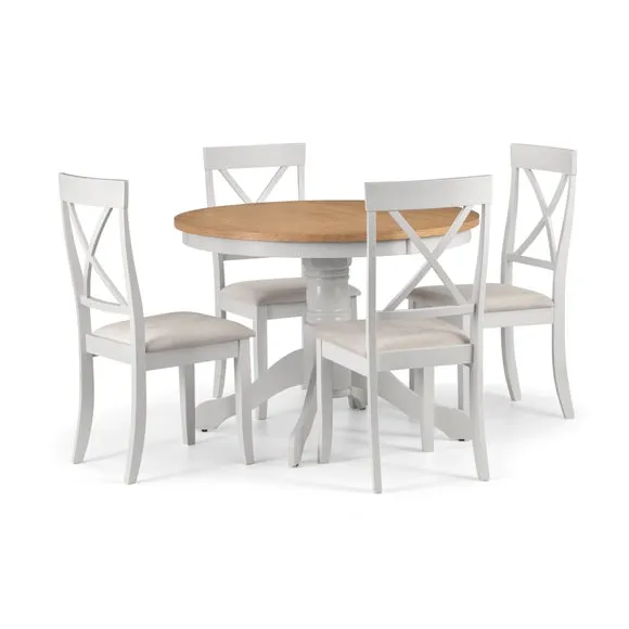 Davenport 4 Seater Round Dining Table with 4 Chairs 2