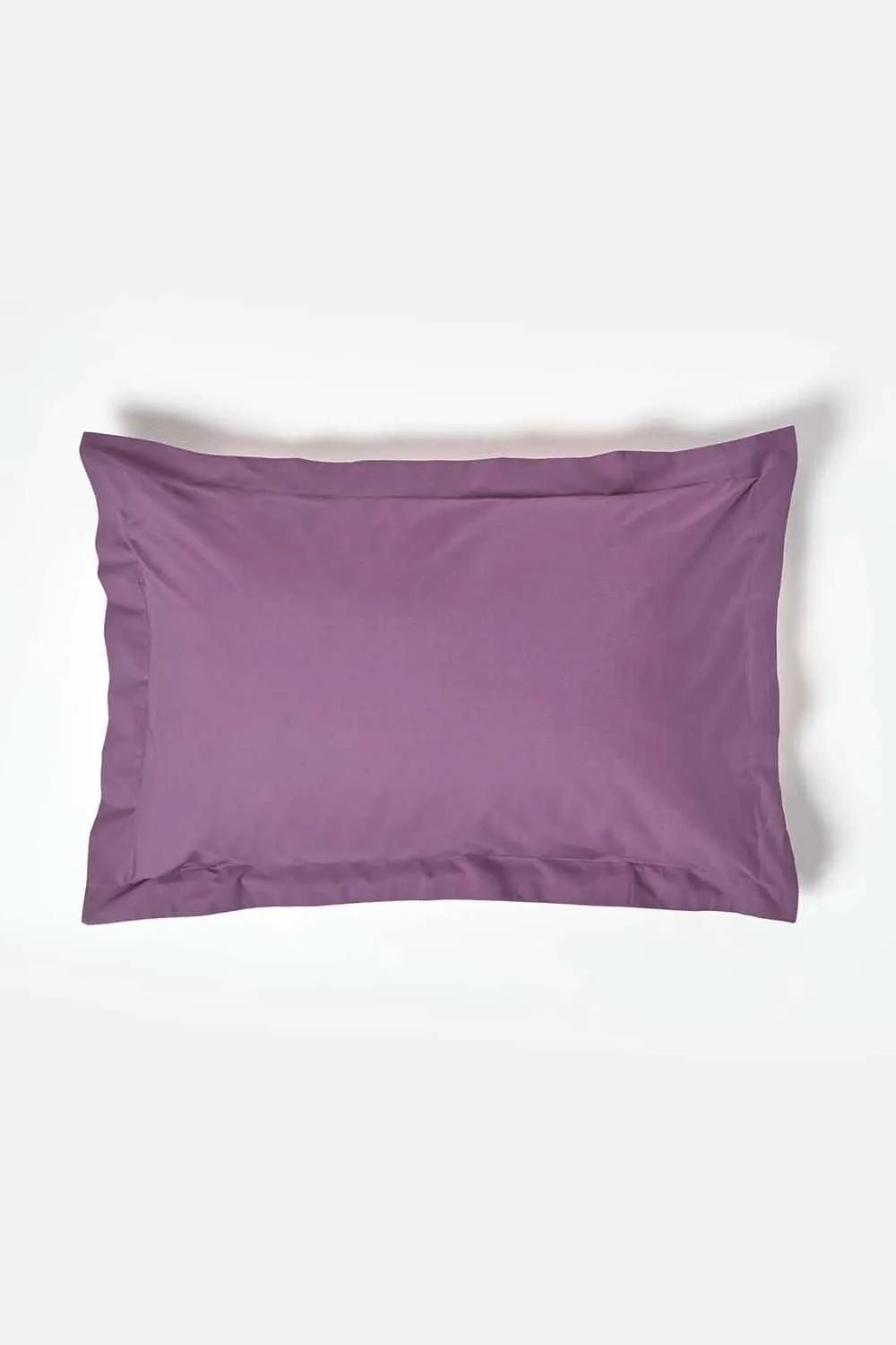 Homescapes Egyptian Cotton Oxford Pillowcase 200 TC, Standard Size in Grape 1