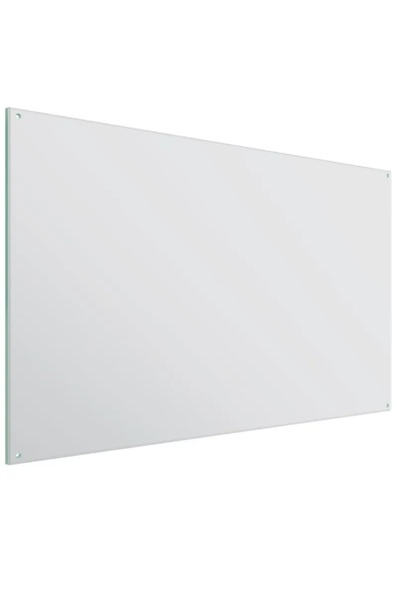 MirrorOutlet Circuitt 4mm Sheet Mirror Glass Polished Edges 4 Holes 100 x 70cm in Silver 4