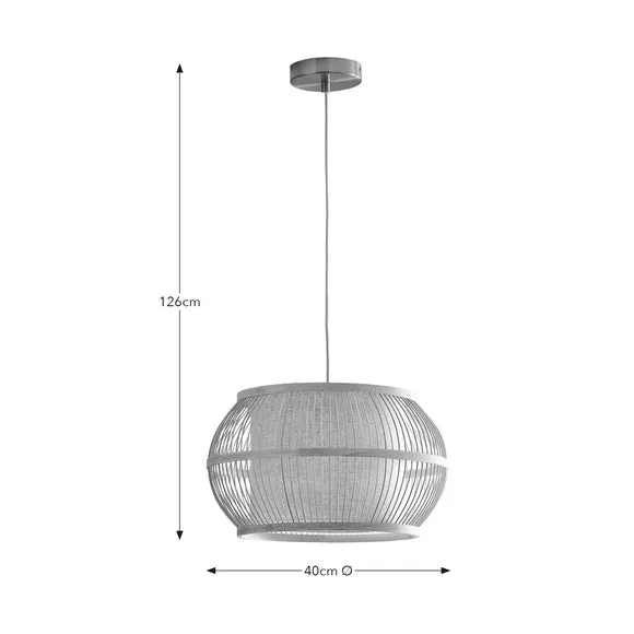 Kiva Boho Bamboo Pendant Light 6