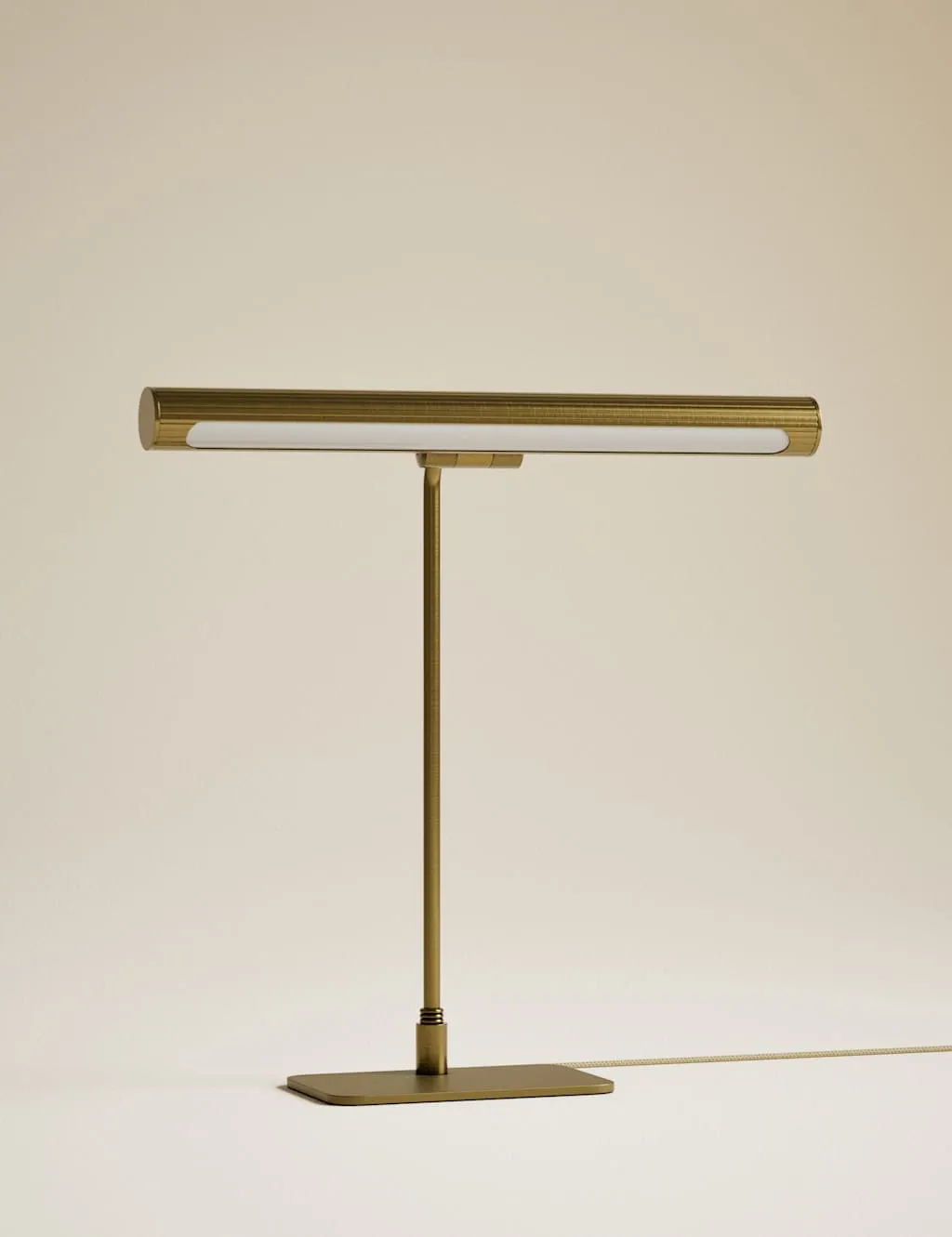 M&S Reeded Metal Banker's Light Antique Brass