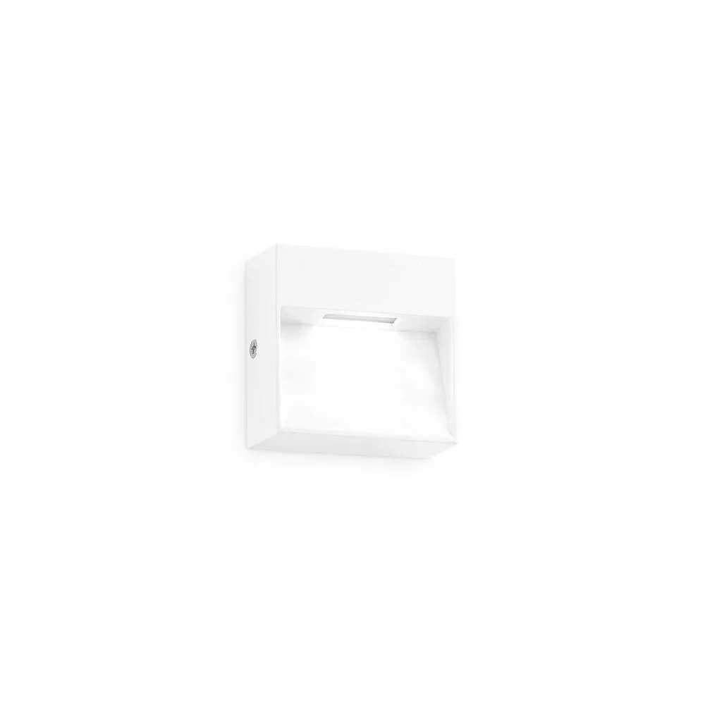 Netlighting Dedra Outdoor Square Flush Wall Lamp White 160Lm 3000K IP65