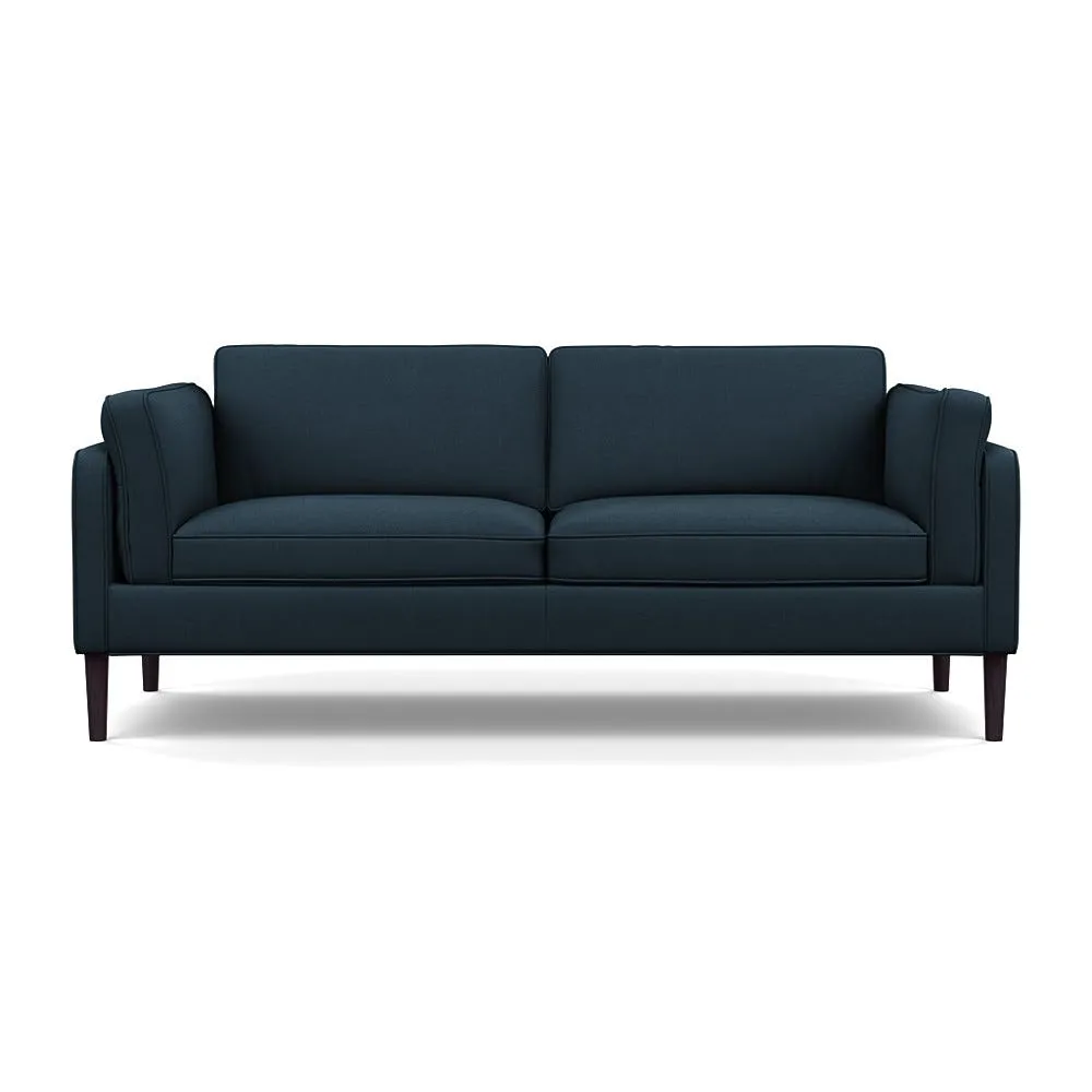Heal's Sonno 3 Seater Siena Cotton Deep Sea Wenge Black Feet
