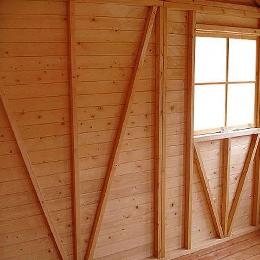 Shires Shiplap Mammoth Loglap 12x30 ft Shed Double Door - Two Opening Window in Brown 4