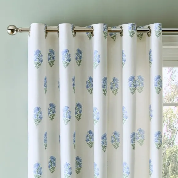 Matilda Frilled Polycotton Blackout Eyelet Curtains